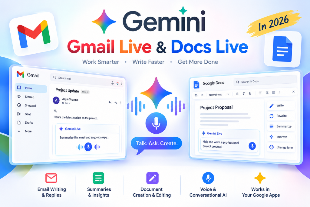 Gemini Live vs Gmail Live comparison