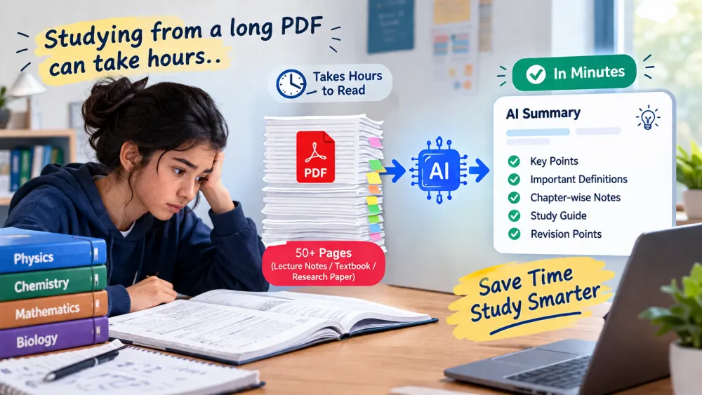 tudying from a long PDF can take hours...